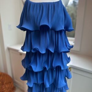 Blue ruffle dress